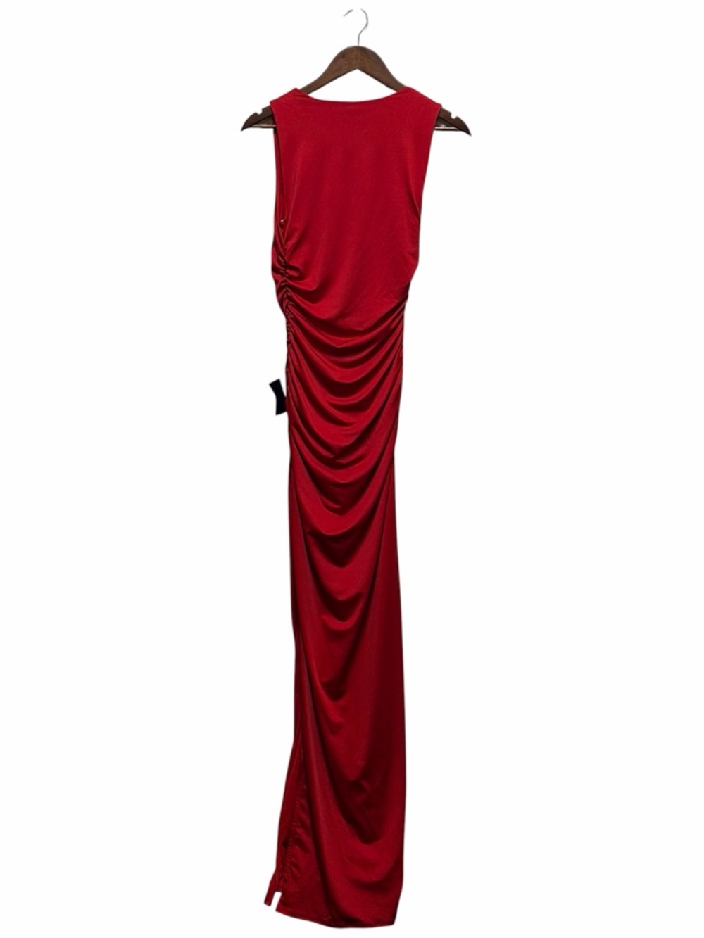 Lulu's Red One-Shoulder Ruched Maxi Dress - Picture 5 of 11
